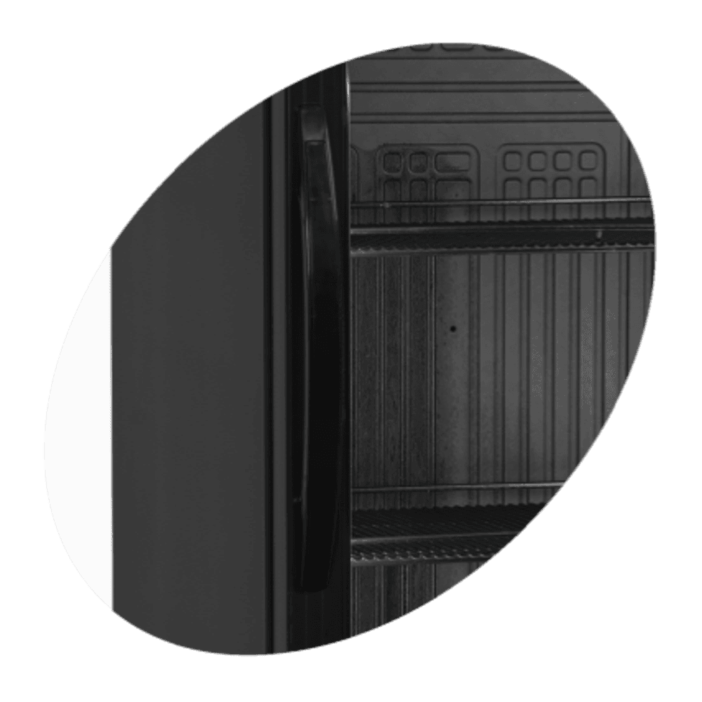 Tefcold display kjøleskap sort 184 cm CEV425 BLACK