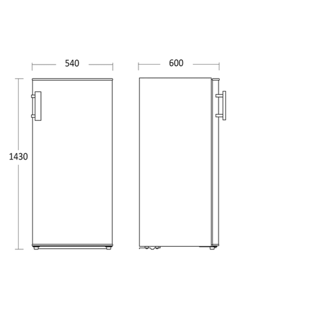 Scandomestic fryseskap 143 cm FRF161NFWE 