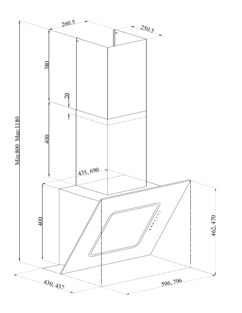 Silverline ventilator 80 cm Ragnar 