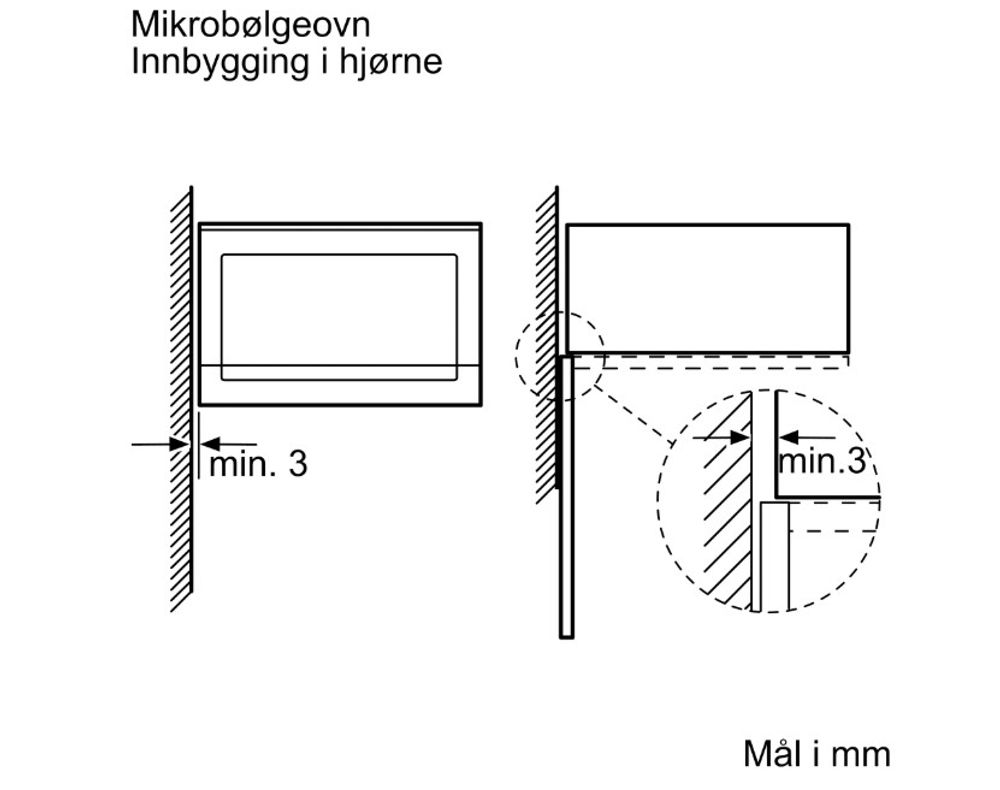 Siemens integrert mikrobølgeovn iQ500 BF525LMB1 svart