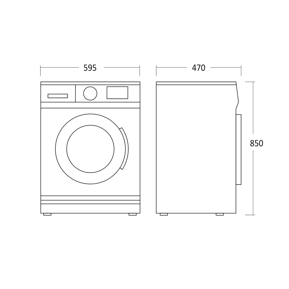 Scandomestic vaskemaskin hvit 60 cm 8 kg WMF2408WA