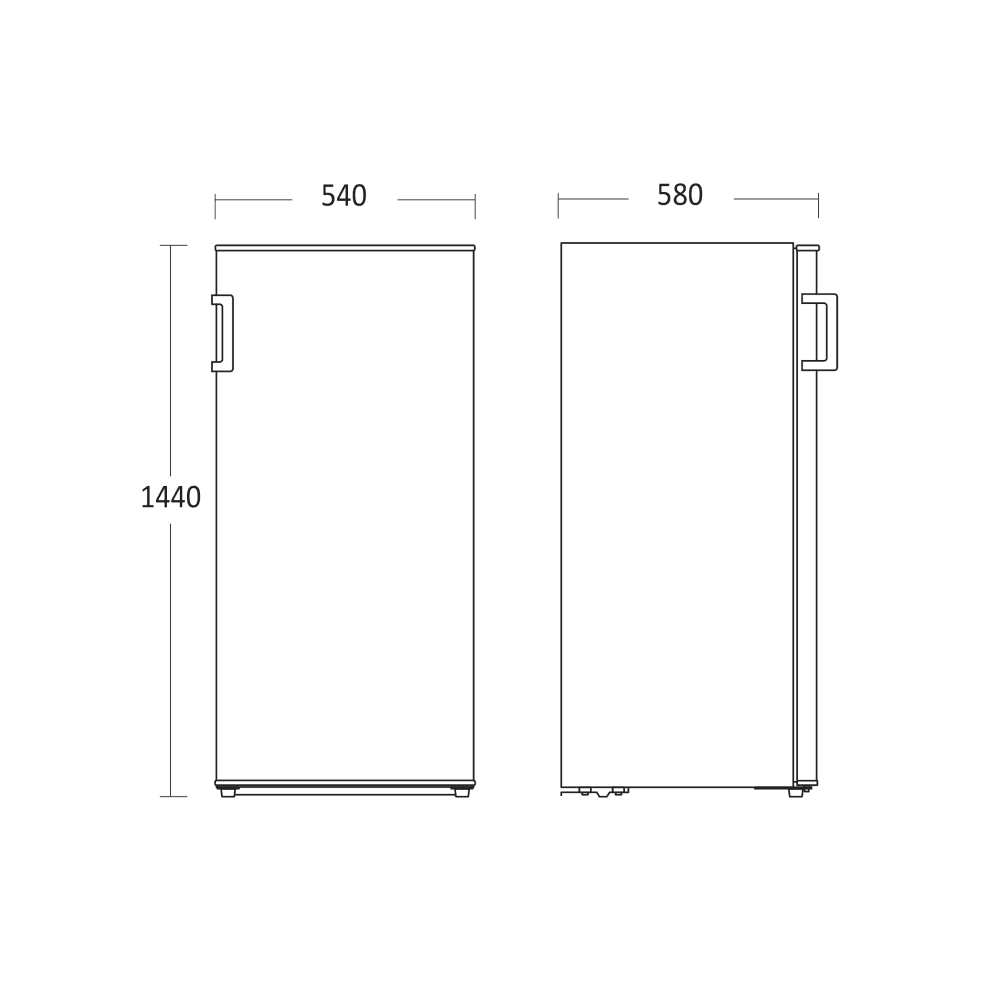 Scandomestic fryseskap hvit 166L SFS163WE