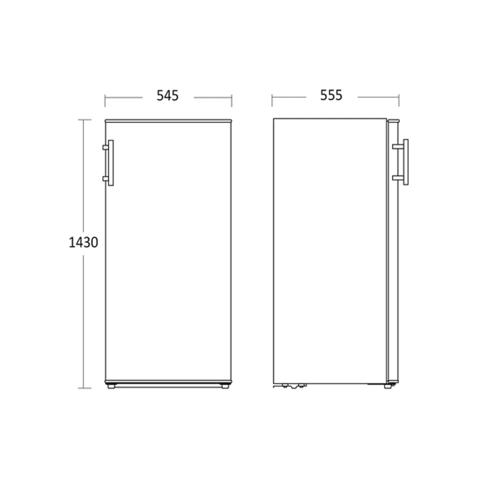 Scandomestic kjøleskap 143 cm hvit RFF242WE