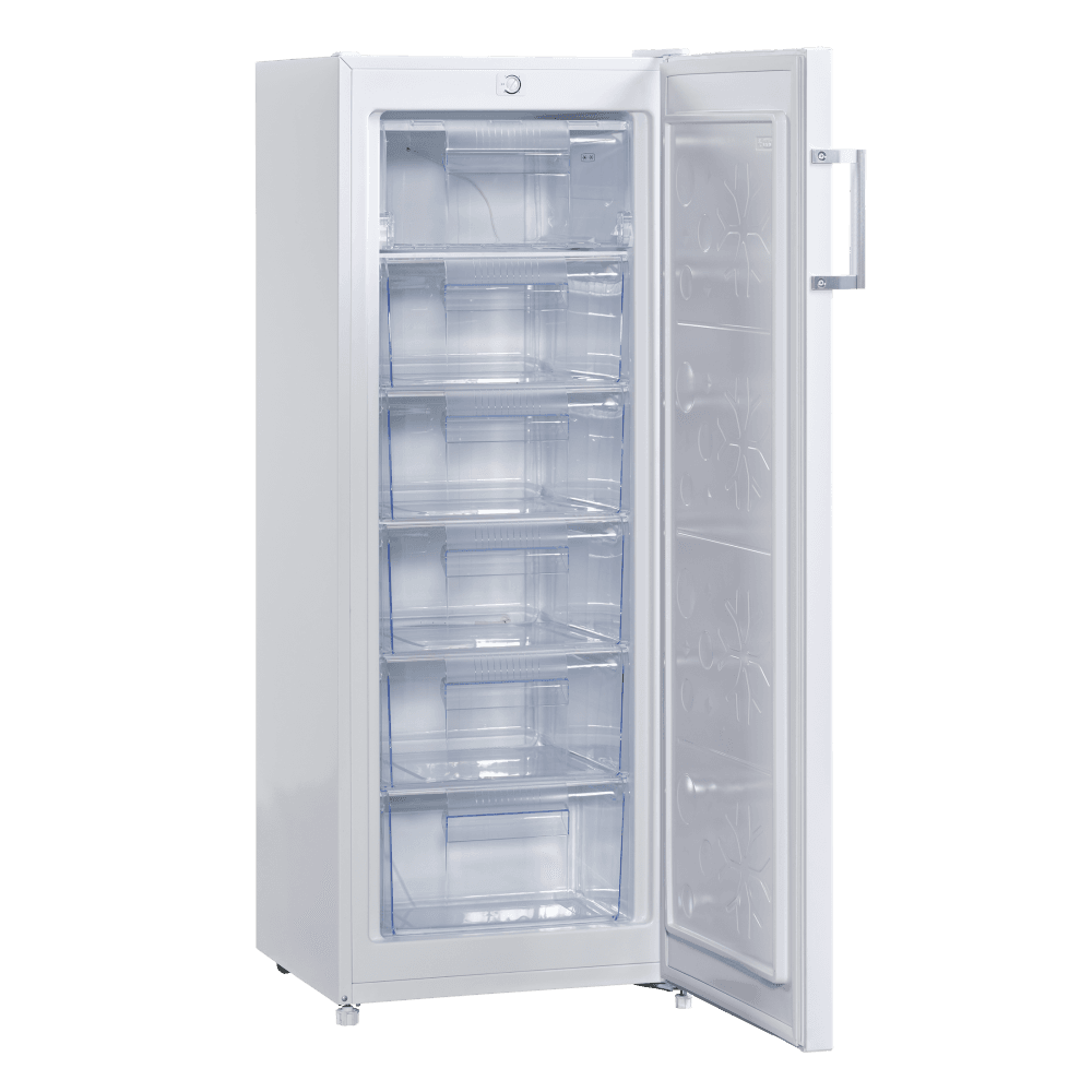 Scandomestic frittstående fryseskap hvit 144 cm FRF177WD