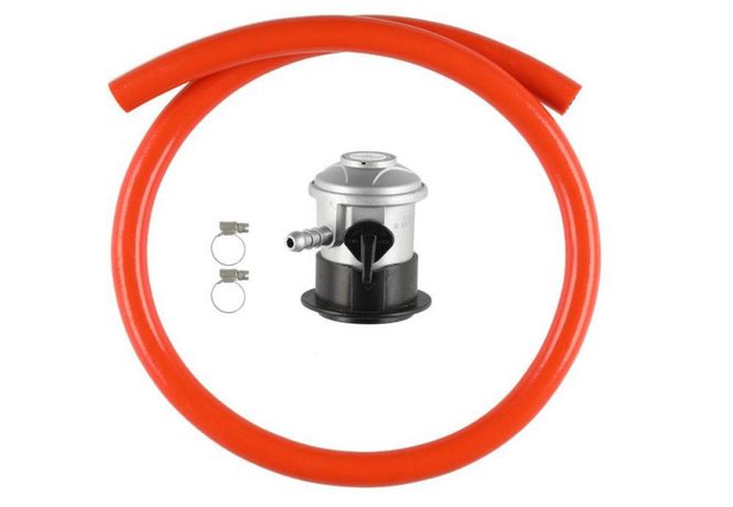 Hovedbilde Click-on regulator og slange 1 m fra Mustang