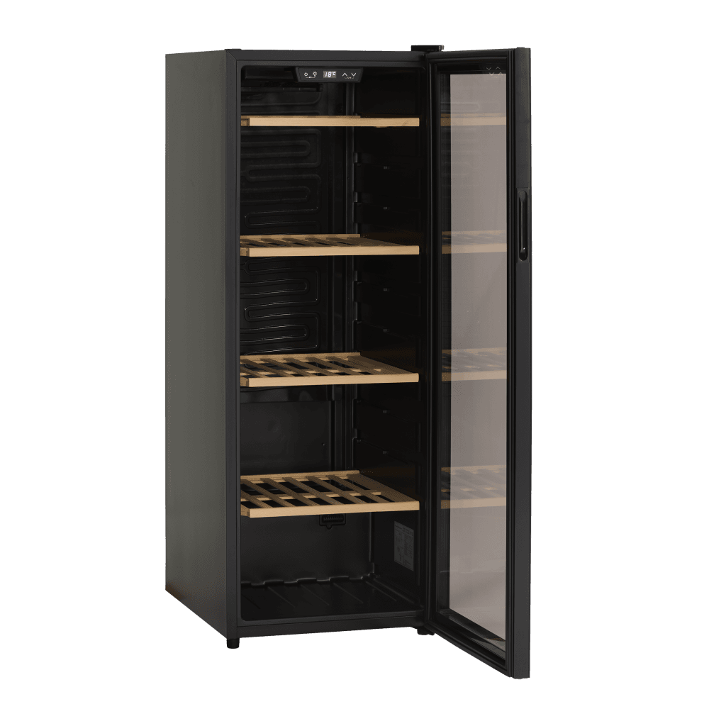 Scandomestic vinskap frittstående sort en zone 129 cm WC105BG